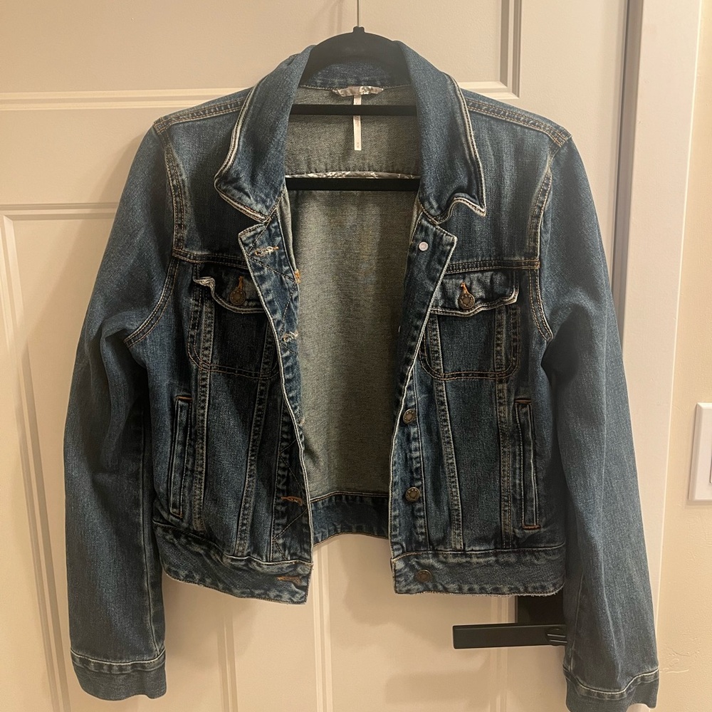 Free People dark wash denim jacket